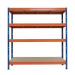  Szegecses nagy teherbírású állvány DTD forgácslap polc 480 kg BULLRACK RIVET PRO