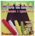 MAR-BOR Mar-Bor, Iskolai négyzet alakú kréta, 6 szín (Kreda CHODNIKOWA kreda KWADRATOWA kolorowa)