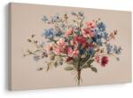 Dovido Tablou buchetă de flori albastre și roz - 120x80