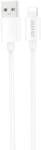 Dudao Cablu pentru incarcare si transfer de date Dudao L4SL, USB/Lightning, 2A, 1m, Alb (6976625331734)