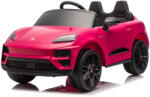 Macan Masinuta electrica pentru copii, Porsche Macan, 140W 12V, roti EVA, scaun tapitat, echipata premium, Barbie roz