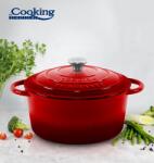 Heinner SEMIOALA FONTA EMAILATA + CAPAC 26 x 12 CM, 4.8 L, RED LINE (HR-KN-SM48)