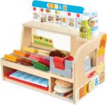 Melissa & Doug Дървен щанд за сандвичи Melissa & Doug - 56 части (93632) - baby