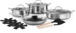 Swiss Haus Set oale 12 piese Swiss Haus-Zermatt, otel inoxidabil cu 3 straturi, 20 24 28 cm, argintiu (SH-ZG1012)