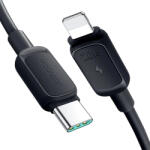 JOYROOM Multi-Color Series A14 USB-C / Lightning kábel 20W 1.2 m - Fekete