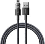 Baseus - Adatkabel Kijelző 2 (P10382700121-01) - USB Lightning csatlakozóval, Gyors Töltés, Digitális Kijelző, 2.4A, 2m - Kozmikus Fekete - mobil-box