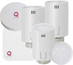 Quicksmart Automatizare centrala termica Quicksmart QTV20, Control Smart radiatoare, 3x Cap termostatat, Receiver RF, Gateway Hub, Wireless, Wifi
