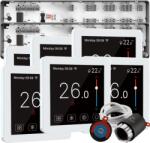 Quicksmart Automatizare Încălzire în Pardoseală cu fir Quicksmart Q10, Kit 6 Zone, 2x Controller, 6x termostat Q50, 20 actuatoare NC, Alb - Kit Standard- set Actuator inclus