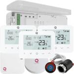 Quicksmart Automatizare încălzire în pardoseală 3 zone, kit wireless Quicksmart Q20, 3x termostat Q20, Controller, 6 actuatoare NC, Alb - Kit Standard- set Actuator inclus