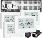 Quicksmart Kit Automatizare Încălzire în Pardoseală cu fir, 4 Zone pentru case P, Controller Q10, 4 Termostate Q10, 8 actuatoare NC, Alb - Kit fara set Actuator