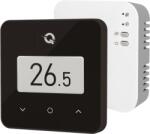 Quicksmart Termostat WiFi wireless pentru încălzire în pardoseală și centrală termică Quicksmart Q30, ecran E-Ink, acumulator Li-Ion, Negru