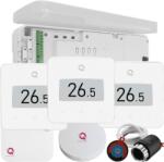 Quicksmart Kit Automatizare încălzire în pardoseală Wireless 3 zone, Controller Q20, 3x termostat Q30, Controller, 6 actuatoare NC, Alb - Kit Standard- set Actuator inclus