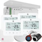 Quicksmart Automatizare încălzire în pardoseală 4 zone, kit wireless Quicksmart Q20, 4x termostat Q20, Controller, 8 actuatoare NC, Alb - Kit Standard- set Actuator inclus