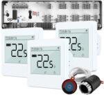 Quicksmart Kit Automatizare Încălzire în Pardoseală 3 Zone cu fir, pentru apartamente, Controller Q10, 3 termostate Q40, 6 actuatoare NC, Alb - Kit Standard- set Actuator inclus