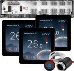 Quicksmart Kit Automatizare încălzire în pardoseală 3 zone cu fir pentru apartament, Controller Q10, 3 termostate Q50 Touchscreen, 6 actuatoare NC - Kit Standard- set Actuator inclus