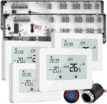 Quicksmart Kit Automatizare Încălzire în Pardoseală, 4 Zone cu fir pentru case P+1, 2 Controllere Q10, 4 Termostate Q10, 15 actuatoare NC, Alb - Kit fara set Actuator
