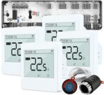 Quicksmart Kit Automatizare Încălzire în Pardoseală 4 Zone cu fir, pentru case P, Controller Q10, 4 termostate Q40, 8 actuatoare NC, Alb - Kit Standard- set Actuator inclus