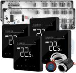 Quicksmart Kit Automatizare Încălzire în Pardoseală cu fir 4 Zone, pentru case P+1, 2x controller Q10, 4x termostat Q40, 15 actuatare NC, Negru - Kit fara set Actuator