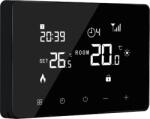 Quicksmart Termostat WiFi cu fir pentru încălzire în pardoseală și centrală termică Quicksmart Q10, montaj aplicat, butoane tactile, Negru