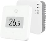 Quicksmart Termostat WiFi wireless pentru încălzire în pardoseală și centrală termică Quicksmart Q30, ecran E-Ink, acumulator Li-Ion, Alb