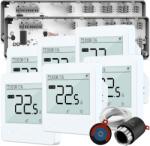 Quicksmart Kit Automatizare Încălzire în Pardoseală 6 Zone cu fir, 2 Controllere Q10, 6 termostate Q40, 20 actuatoare NC, Alb - Kit Standard- set Actuator inclus