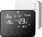 Quicksmart Termostat WiFi wireless pentru încălzire în pardoseală și centrală termică Quicksmart Q20, receptor RF inclus, Negru