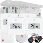 Quicksmart Kit 4 zone Wireless pentru case P+1, Automatizare Încălzire în Pardoseală Premium, 2x Controller Q20, 4 termostate Q30 albe, 15 actuatoare NC - Kit Standard- set Actuator inclus