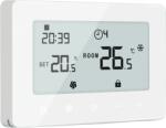Quicksmart Termostat WiFi cu fir pentru încălzire în pardoseală și centrală termică Quicksmart Q10, montaj aplicat, butoane tactile, Alb