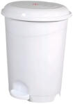 PLANET Pedálos szemetes kuka, műanyag, LUXURY fehér, kivehető kosárral, 22L NO4 - atadcleankft