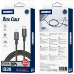  JELLICO kábel B28 USB-C - Lightning PD 30W 1M Fekete - mobil-box