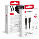  FORCELL F-ENERGY C338 kábel Type C to Type C PD QC4.0 3A 60W 1 m fekete