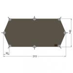 TATONKA Навес Tatonka Tarp Wing 1 LT Tarp - Stone Grey Olive - размер One Size (563-0196-0111) Палатка
