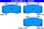 ATE Set placute frana ATE 13.0460-4891.2 (13.0460-4891.2)