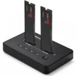 Qoltec Docking Station QOLTEC Qoltec 52366 M. 2 NVMe SSD Docking Station | PCIe | USB-C | 20 Gb/s | DUAL 2 x 8TB | Offline cloning (52366)