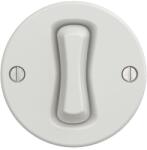 Reblig - Întrerupător retro pentru scări fără ramă, alb ceramic, nr. 6 (RG0003)