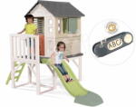 Smoby Căsuță pe piloni cu tobogan de 1, 5 m cu jet de apă House On Stilts Life Smoby extensibilă și sonerie electronică cadou (SM810802-2) Casuta pentru copii