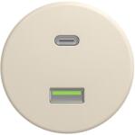 Reblig - Priză USB retro A+C fără ramă bej (RG0140)