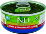 N&D Prime Kitten csirke & gránátalma konzerv 70 g KARTON - 12 db