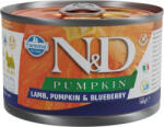 N&D Pumpkin Dog konzerv bárány & áfonya sütőtökkel adult mini 140 g KARTON - 6 db