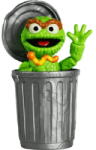 BLOKEES Figurina BLOKEES Sesame Street Oscar +3 ani (810181530575) Figurina