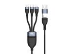 Conceptronic ETTA05B15 3-in-1 60W Fast Charging Data Cable 1, 5m Black (ETTA05B15)