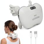 iHunt Aparat de masaj cervical si umeri iHunt SPA HandTouch Neck 3D, Tehnologie masaj bionic imitare maini umane, Incalzire, Reincarcabil (Alb) Aparat de masaj