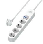 ColorWay hálózati elosztó, cw-che44pdw, 4 dugalj, 4xusb (type-c 2pd20w + 2usb qc3.0) (20 w), 2 m, fehér CW-CHE44PDW (CW-CHE44PDW)