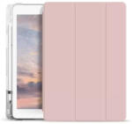 XPRO Xprotector XPRO Smart Book tok pencil tartóval és teljesen átlátszó szilikon hátlappal pink Apple Ipad 10, 9" (2022) 10. generációs készülékhez