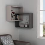 ASIR GROUP Ъглова етажерка RING 68x68 cм сива/антрацит (AS0984)