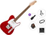 Squier Affinity Series Telecaster FMT SH LRL Premium SET Crimson Red Transparent Електрическа китара