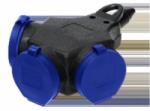 ORNO GROUP Splash proof and impact resistant, IP44, 3x2P+ with Schuko, 16A, 230V AC