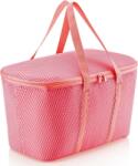 Reisenthel COOLERBAG korall, apró rombusz mintás , kosárba is tehető hűtőtáska UH3102