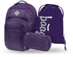 Baagl 3 SET Coolmate Plum: hátizsák, tolltartó, táska, táska (PID_176466)
