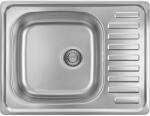 Kuchinox Junak, 1 rekeszes rozsdamentes mosogató 650x500x175 mm csepegtetővel, sima felület, acél, LAV-SQA_013T (LAV-SQA_013T)